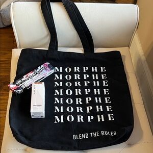 Morphe Black Tote with 2 New  Makeup